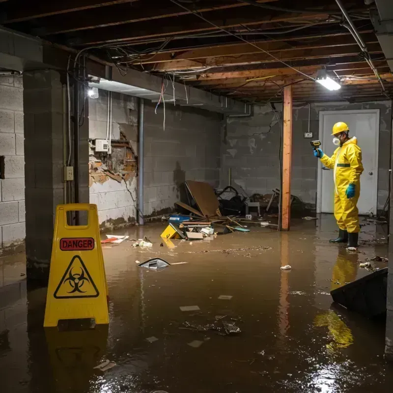 Flooded Basement Electrical Hazard in La Grange, IL Property